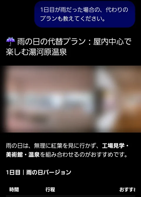 雨の日の代わりのプラン。工場見学・美術館・温泉を組み合わせる案